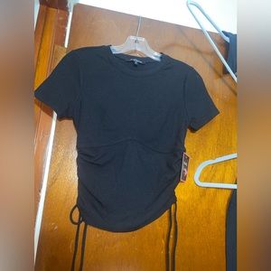 Black Short Sleeve Top